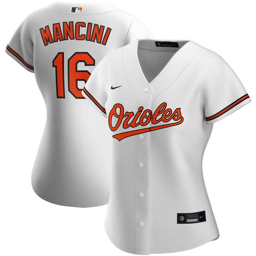 Cheap Baltimore Orioles 16 Trey Mancini Nike Women Home 2020 MLB Player Jersey White